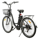 Ecotric 26inch Peacedove electric city bike with basket and rear rack - electricridesonly