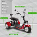 SoverSky T7.1 Electric Golf Cart Trike - electricridesonly