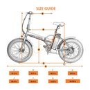 Ecotric 48V Gold Portable and Folding Fat eBike with LCD display - Electricridesonly.com