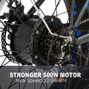 ANCHEER 500W Fat Tire Electric Mountain Bike - Electricridesonly.com
