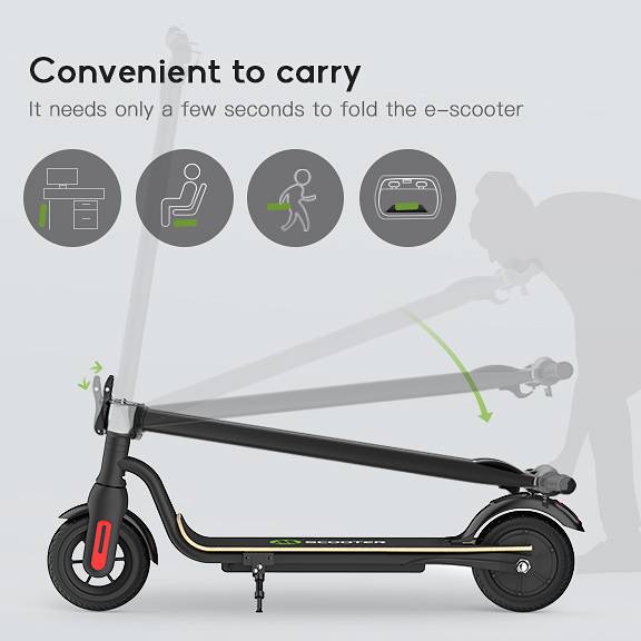 Megawheels S10 New Electric Scooter with 7.5Ah Battery 250W Motor 8' wheels and LED Display - Electricridesonly.com