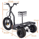 MotoTec Seated Electric Trike 48V 1200W - Electricridesonly.com