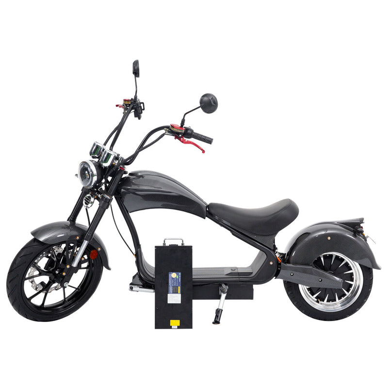 4000w-45MPH SoverSky MH3 Lithium Chopper Scooter Electric Motorcycle - electricridesonly