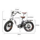 Nakto Folding Fat Tire Electric bike Folding OX 20" - electricridesonly
