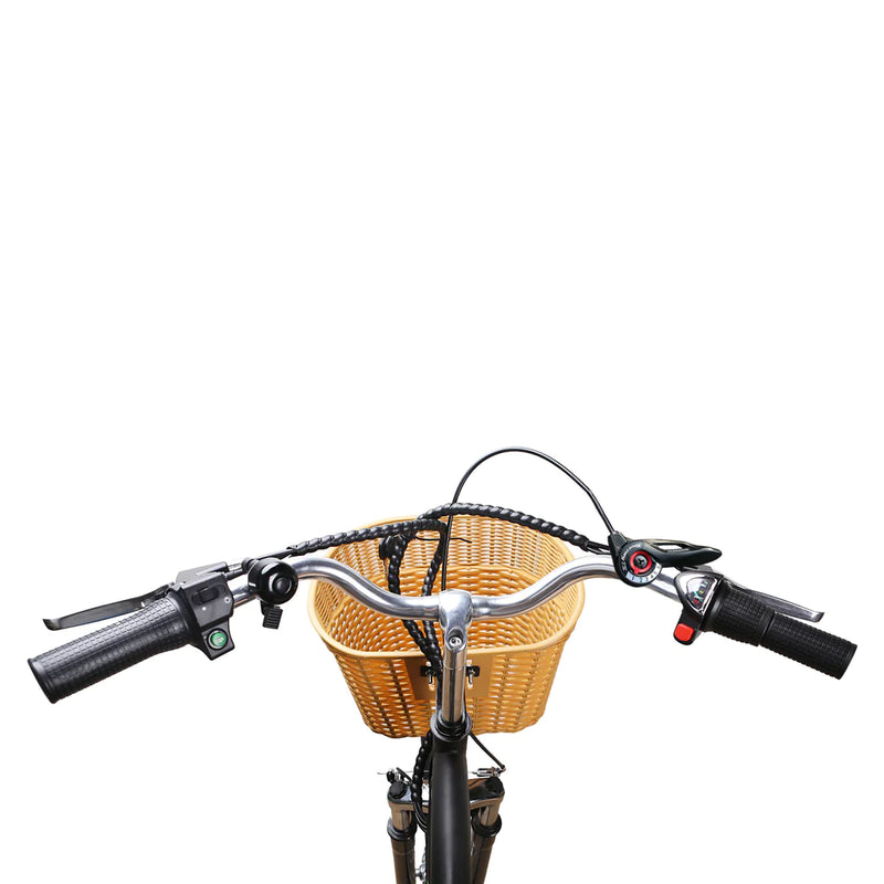 Nakto Camel Step-Thru 26'' Women City Electric Bike Black - electricridesonly