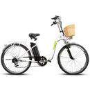 Nakto Camel Step-Thru 26'' Women City Electric Bike White - electricridesonly
