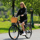 Nakto Camel Step-Thru 26'' Women City Electric Bike Black - electricridesonly