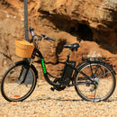 Nakto Camel Step-Thru 26'' Women City Electric Bike Black - electricridesonly