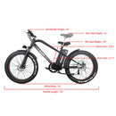 Nakto Super Cruiser 26" Fat Tire Electric Bike - electricridesonly