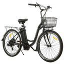 Ecotric 26inch Peacedove electric city bike with basket and rear rack - electricridesonly