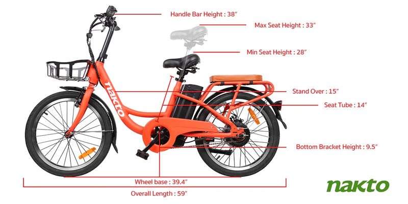 Nakto Pony City Cargo 20" Electric Bike - electricridesonly