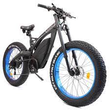 Ecotric 48v 17.5AH 1000W big fat tire ebike Bison-Matt Black - electricridesonly