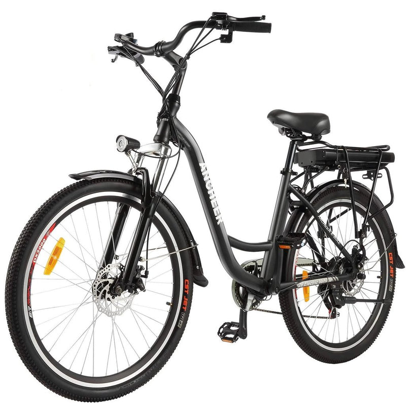 ANCHEER 26 Inch Wheel 250W Commuting Electric Cruiser Bike with Removable 12.5Ah Battery - Electricridesonly.com