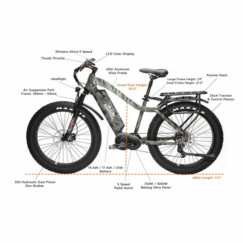 Bakcou Mule Electric Bike - Electricridesonly.com