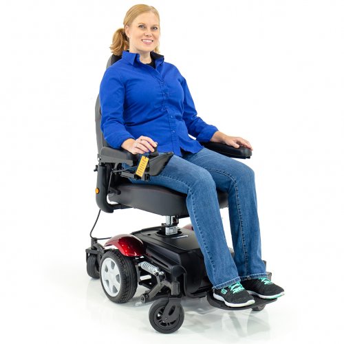 Vision Sport Mid-Wheel Drive Power Wheelchair With Elevating Seat - Electricridesonly.com