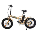 Ecotric 48V Gold Portable and Folding Fat eBike with LCD display - Electricridesonly.com