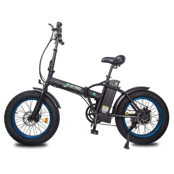 Ecotric 48V Gold Portable and Folding Fat eBike with LCD display - Electricridesonly.com
