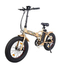 Ecotric 48V Gold Portable and Folding Fat eBike with LCD display - Electricridesonly.com
