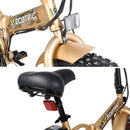 Ecotric 48V Gold Portable and Folding Fat eBike with LCD display - Electricridesonly.com
