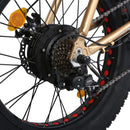 Ecotric 48V Gold Portable and Folding Fat eBike with LCD display - Electricridesonly.com