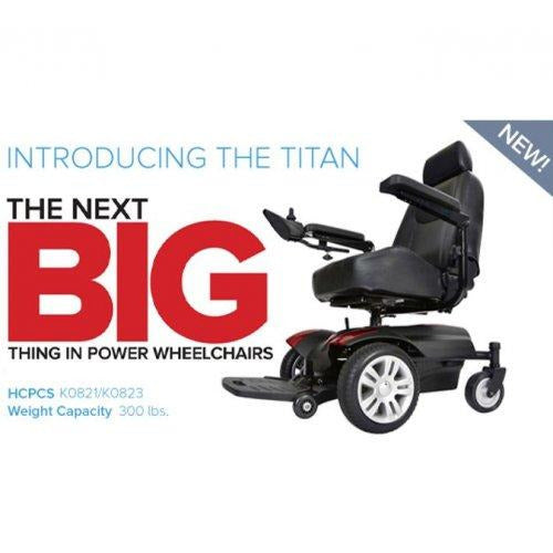 Titan Front-Wheel Drive Electric Power Wheelchair - Electricridesonly.com