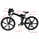 ANCHEER 26 Inch Wheel Folding Electric Mountain Bike with Super Lightweight Magnesium Alloy - Electricridesonly.com
