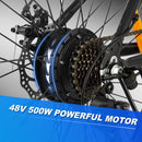 ANCHEER 27.5 Inch Wheel 48V 500W Blue Spark Electric Mountain Bike with Removable 48V 10Ah Battery - Electricridesonly.com