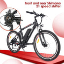 ANCHEER 26 Inch Wheel New Upgraded Electric Mountain Bike 500W with Removable 36V 12Ah Battery - Electricridesonly.com