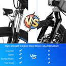 ANCHEER 27.5 Inch Wheel 48V 500W Blue Spark Electric Mountain Bike with Removable 48V 10Ah Battery - Electricridesonly.com