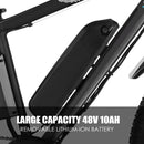ANCHEER 26 Inch Wheel 500W Fat Tire Electric Mountain Bike with Removable 48V 10Ah Battery - Electricridesonly.com