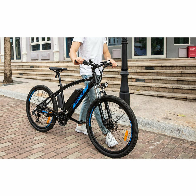 ANCHEER 27.5 Inch Wheel 48V 500W Blue Spark Electric Mountain Bike with Removable 48V 10Ah Battery - Electricridesonly.com