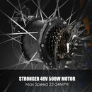 ANCHEER 26 Inch Wheel 500W Fat Tire Electric Mountain Bike with Removable 48V 10Ah Battery - Electricridesonly.com