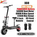 Electric Scooter 5600W Dual Motor E Scooter - electricridesonly