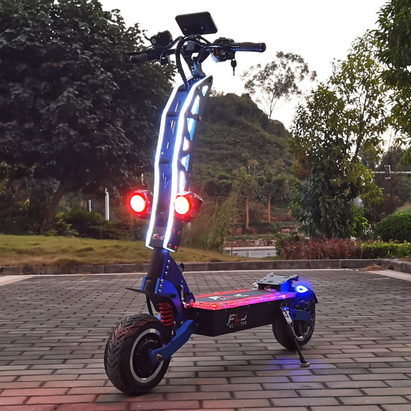 FLJ SK3 Pro Electric Scooter 60v/72v 6000W 7000W Strong power 11inch Dual engines E Bike foldable adults E Scooter - electricridesonly