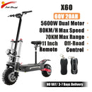 Electric Scooter 5600W Dual Motor E Scooter - electricridesonly
