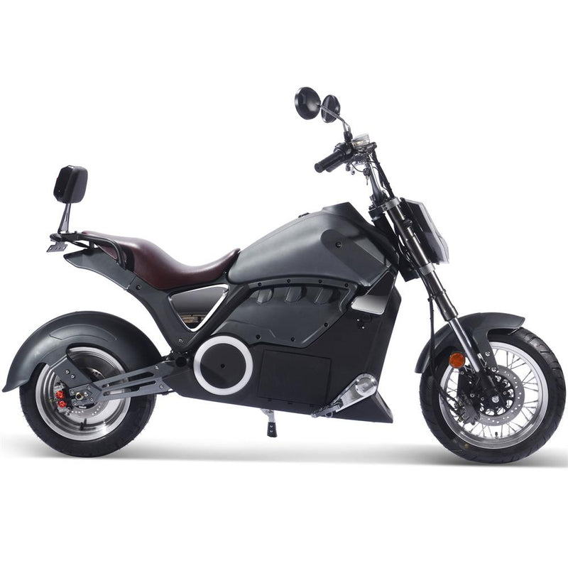 MotoTec Typhoon 72v 30ah 3000w Lithium Electric Scooter Gray - electricridesonly