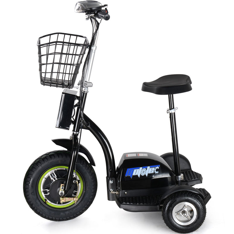 MotoTec Electric Trike 48V 500W Mobility Scooter - Electricridesonly.com