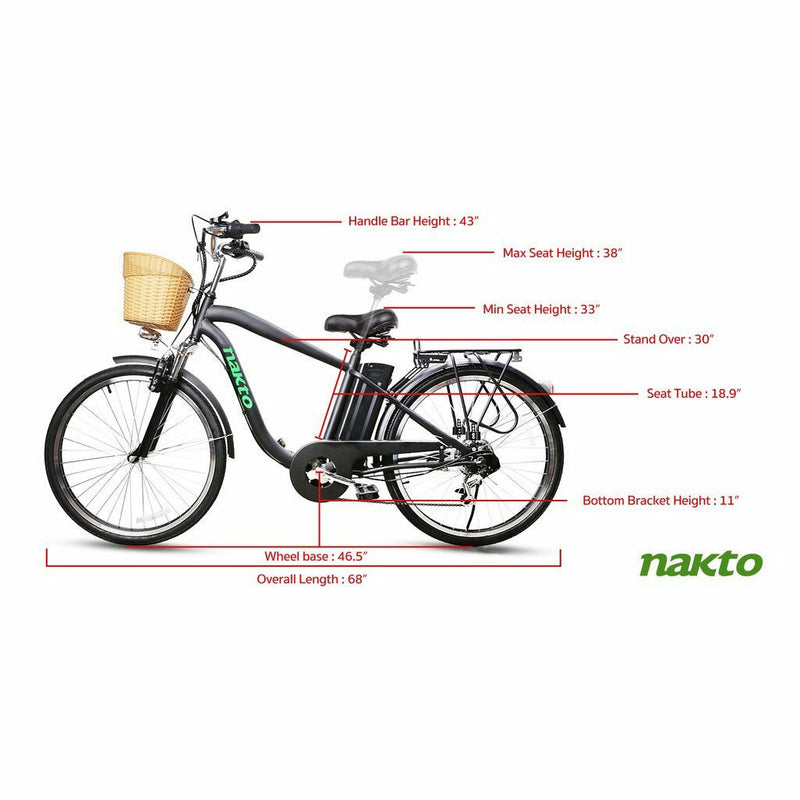 Nakto Camel 26" Men City Electric Bike Men - electricridesonly