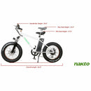 NAKTO Fat Tire Electric Bike NAKTO Mini Cruiser - Electricridesonly.com
