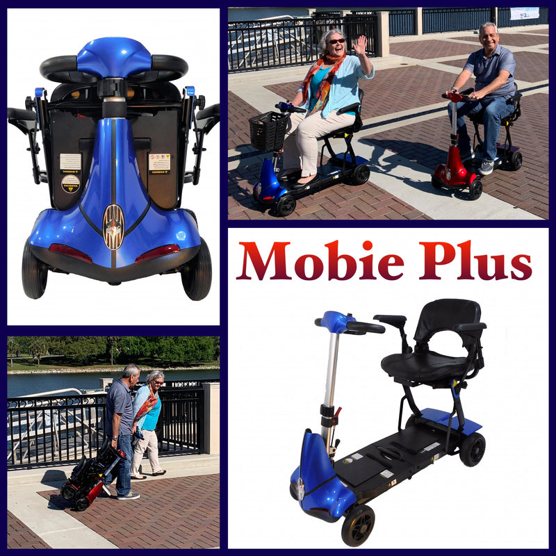 Mobie Plus Folding Solax Mobility Scooter - Electricridesonly.com