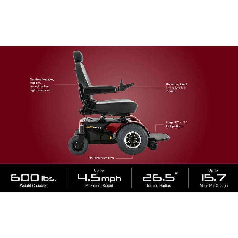 Jazzy 1450 Bariatric Electric Wheelchair - Electricridesonly.com