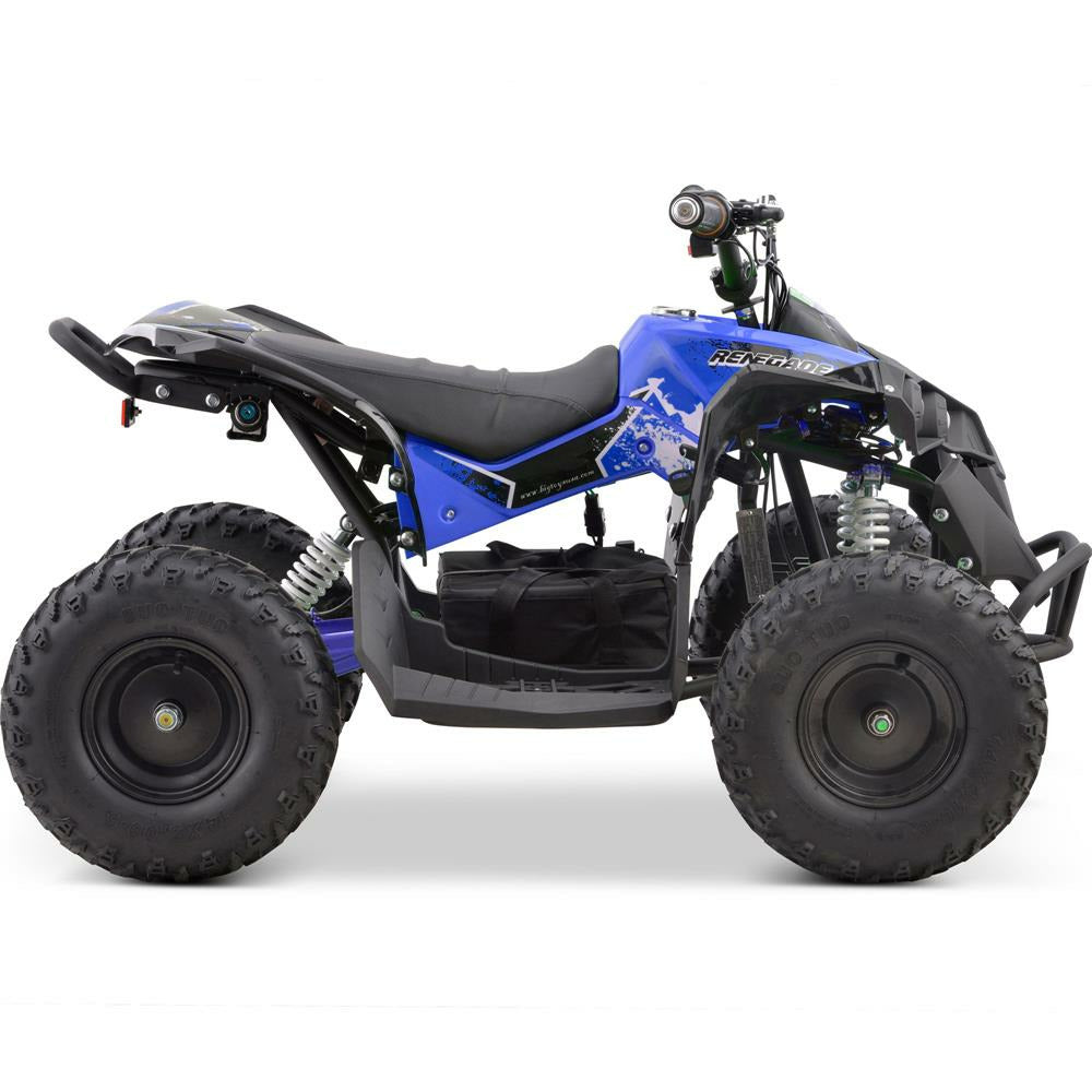 MotoTec 36V 500W Renegade Shaft Drive Kids ATV - Blue - electricridesonly